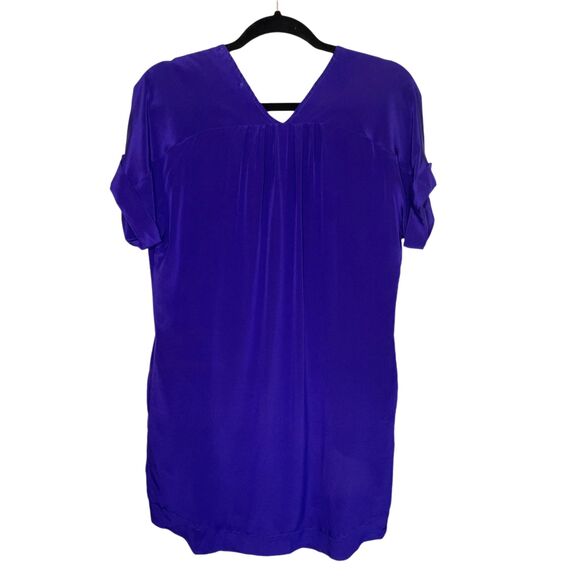 NWT Short Sleeve V-Neck Shift Dress Cobalt Blue - Size Small - Picture 2 of 5